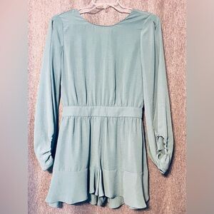 FAVLUX Sage Green Long Sleeve Romper